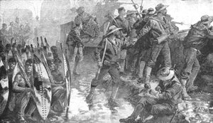 1879年的祖鲁战争：1901年在拉格格（Laager）内的沙姆HMS士兵。 作者 不明