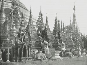 大宝塔基地，缅甸仰光，1895年。 作者 不明