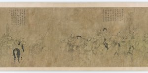 蔡文姬被俘，明朝，14-15世纪。 作者 不明