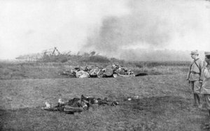 齐柏林飞艇LZ93 L44的尸体，法国圣克莱门特，1917年10月20日 作者 不明