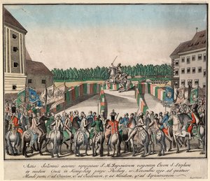 利奥波德二世皇帝于1790年11月15日在Pressburg加冕为匈牙利国王。 作者 不明