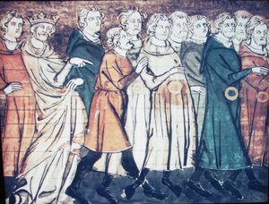 1182年，法国驱逐犹太人1320年代，法国纪事大典的缩影 作者 不明