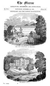 1836年，在德比郡的克罗姆福德和理查德·阿克赖特斯故居建立了第一家棉纺厂 作者 不明