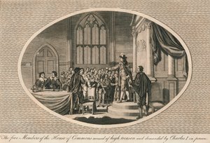 下议院的五名成员被指控犯有叛国罪，1642年1793年 作者 不明