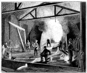铸造厂或铸造厂，德比郡Butterley Ironworks，1844年 作者 不明