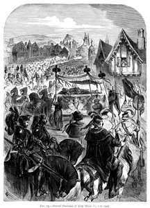 亨利五世国王的葬礼队伍，1422年 作者 不明