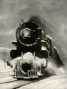 1935年，这辆猛mm的机车对暴风雪的愤怒丝毫没有留下任何印象。 作者 不明
