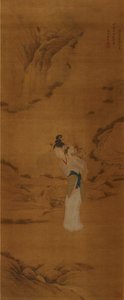 捧着花篮的玛古女神，清朝1645-1911年 作者 不明