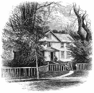 阿莫斯·本森·奥尔科特（Amos Benson Alcott）的住所1799-1888，马萨诸塞州康科德，1875年 作者 不明