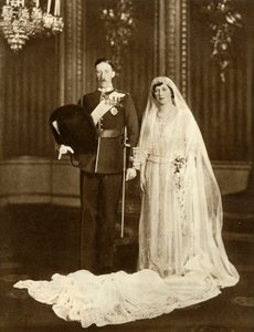 1935年2月28日，玛丽公主和Viscount Lascelles结婚。 作者 不明