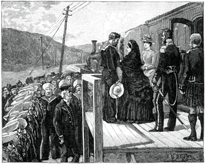 女王向海岸警卫队乔治·奥特利（George Oatley）颁发艾伯特奖章，十九世纪末，1900年 作者 不明