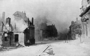 第一次世界大战，法国坎布雷的废墟，1918年 作者 不明