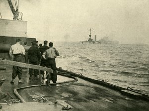 1914年8月28日，c1920年德国巡洋舰美因兹号沉没。 作者 不明