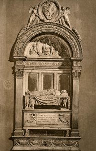 莱昂纳多·布鲁尼（Leonardo Bruni）的墓，建于1882年，佛罗伦萨圣十字教堂，1882年 作者 不明