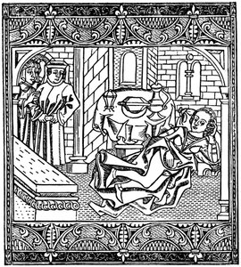 Xanthus的妻子睡着了，1485年，1964年 作者 不明