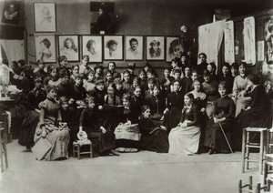 朱利安学院的妇女，1880-1890。 作者 不明