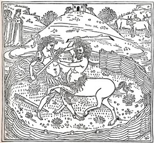 忒修斯和半人马普鲁塔克：并行生活，1491，1917年 作者 不明