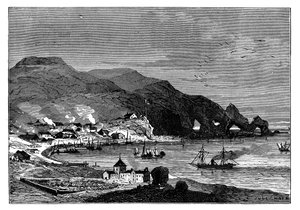 法罗群岛的首府托尔斯港（Thorshavn），建于1890年 作者 不明
