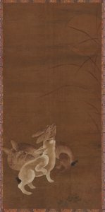 三只兔子在看月亮，1368-1644。 作者 不明