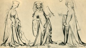 1943年，三名年轻妇女，c1400。 作者 不明