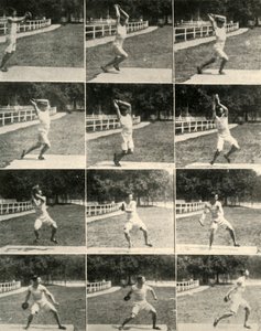扔铁饼时不转弯，1908年。 作者 不明