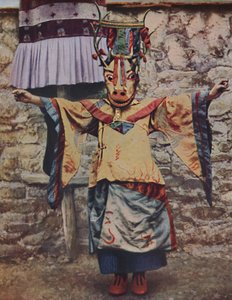 藏传喇嘛装扮成魔鬼舞，c1935 作者 不明