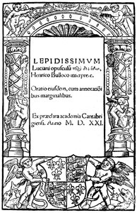 Lucian的标题页，1521年，1893年 作者 不明