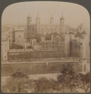 伦敦塔-著名老宫殿和皇室监狱-英国，1901年。 作者 不明