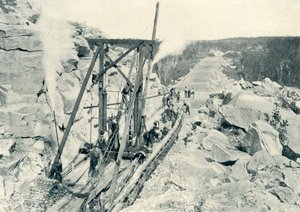 铺轨机，1922年。 作者 不明
