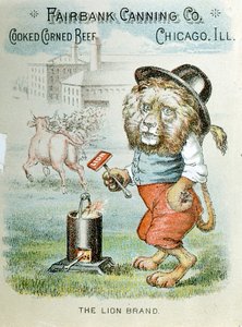 费尔班克罐头公司的贸易卡，芝加哥，伊利诺斯州，约1890年 作者 不明