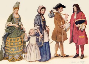 詹姆斯二世统治时期的传统服装-威廉和玛丽1685-1700，1903年，1937年。 作者 不明