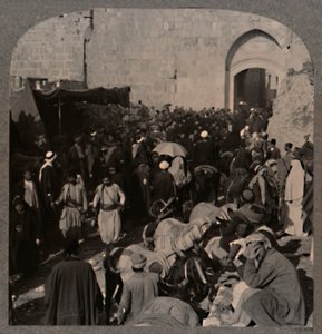 耶路撒冷，圣史蒂芬门（St. Stephens Gate），约1900年 作者 不明