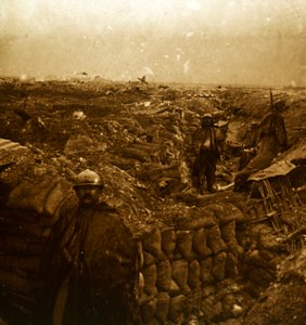 一线战,，法国北部Moulin de Souain，大约在1915年 作者 不明