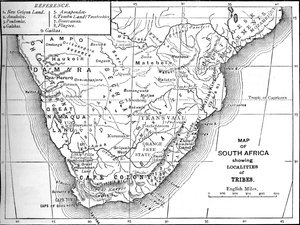 南非部落地图，c1880年 作者 不明