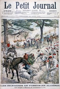 试图遏制森林大火的部队，阿尔及利亚，1904年 作者 不明