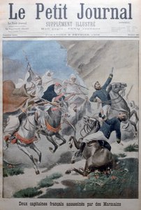 1902年，两名法国陆军上尉被摩洛哥的摩洛哥人袭击和杀害 作者 不明