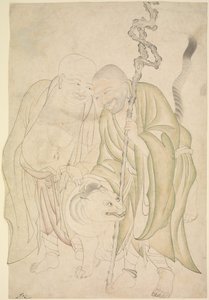 两个罗汉，约1480年。 作者 不明