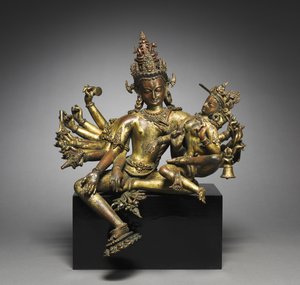 乌玛玛希瓦拉（Uma-Maheshvara），1300年代。 作者 不明