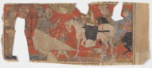 不明场景和文本片段，来自《国王书》的Shahnama，约1330-40。 作者 不明