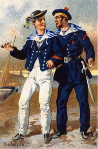V: Seamen. Engraving in "Military Alphabet" . Illustrator