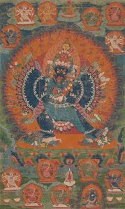Vajrabhairava和他的同伴Vajravetali，18世纪。 作者 不明