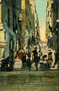 马耳他瓦莱塔-Strada St.露西亚，c1918-c1939。 作者 不明