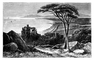 维多利亚城堡，远处是基利尼·布雷（Killiney-Bray），爱尔兰，c1888 作者 不明