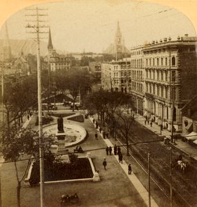 1904年，加拿大蒙特利尔维多利亚广场。 作者 不明