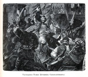 胜利的土耳其人进入君士坦丁堡，1882年 作者 不明