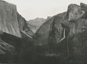 1895年，美国优胜美地山谷，从艺术家站观看。 作者 不明