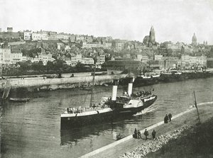 1895年，法国布洛涅，西码头，景色。 作者 不明
