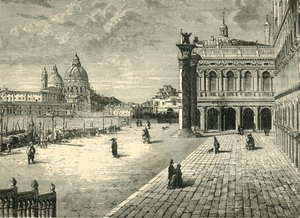威尼斯风景：莫洛（1890）。 作者 不明