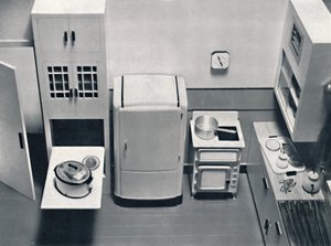 HMV家用电器设计的厨房视图，1938年 作者 不明