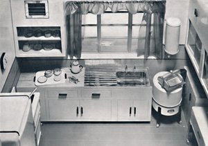 HMV家用电器设计的厨房视图，1938年 作者 不明